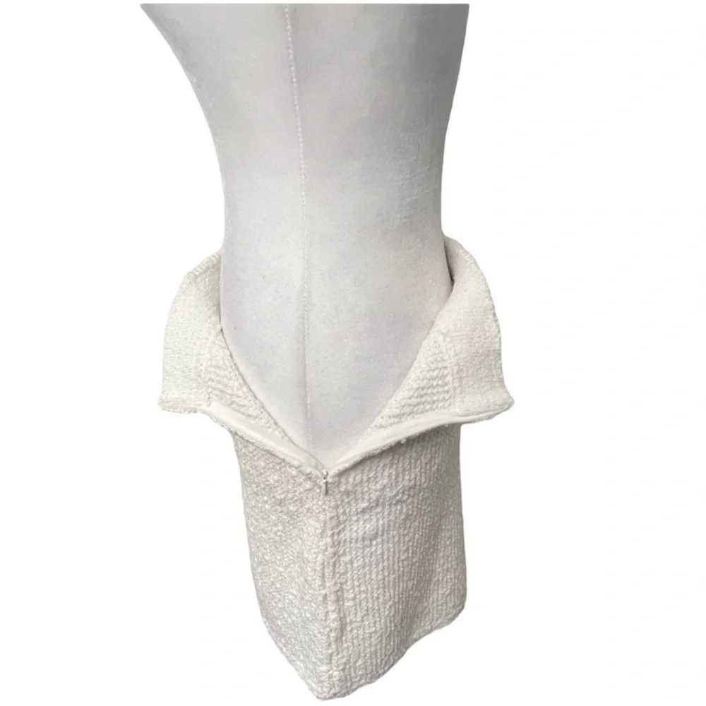 MNG by Mango Off White Light Wash Pull On Mini Skirt - Size Medium
